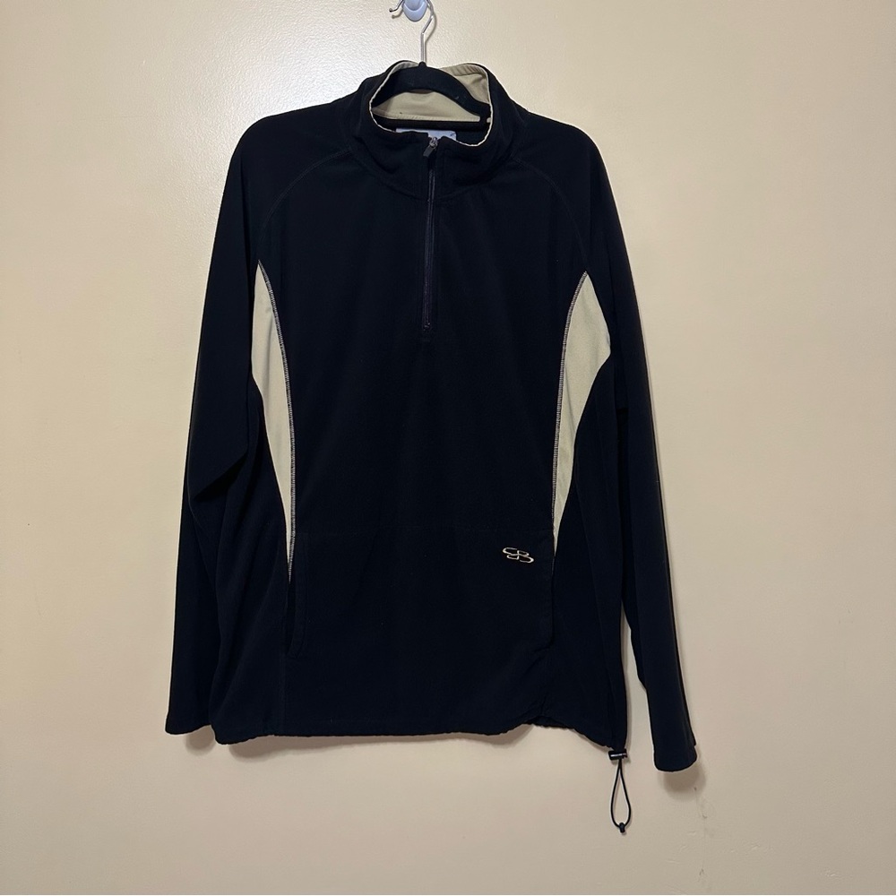 Boombah Quarter Zip Lightweight Fleece Pullover Men 2XL Black